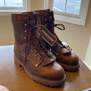 Carolina Men’s 8” Brown Waterproof Work Boots - Soft Round Toe